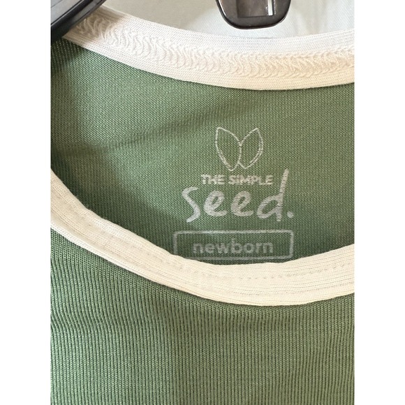 LOT OF 2 The Simple Seed Short Sleeve Romper ~Newborn~ Bamboo Viscose Blend  D75 - Picture 2 of 7